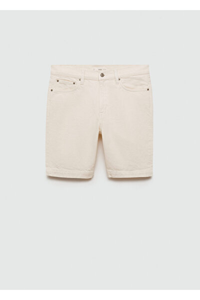 MANGO Εκρού ανδρικά σορτς & βερμούδες 77020598