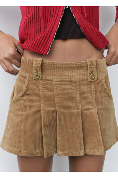 MANGO KHAKI Kadın Etek 77048636
