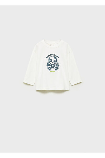MANGO Μπλουζάκι Off-White Baby Boy 87001528