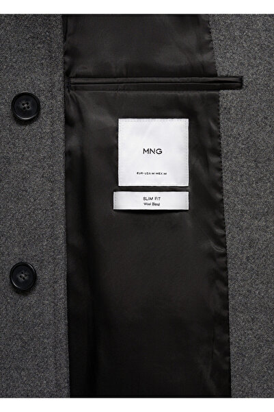 MANGO Metal Gray Men's Coat 77945967