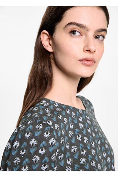 MANGO Kömür Rengi Kız Çocuk Elbise 77097701