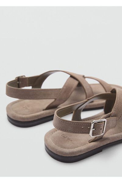 MANGO Köstebek Grisi Erkek Sandalet 77070616