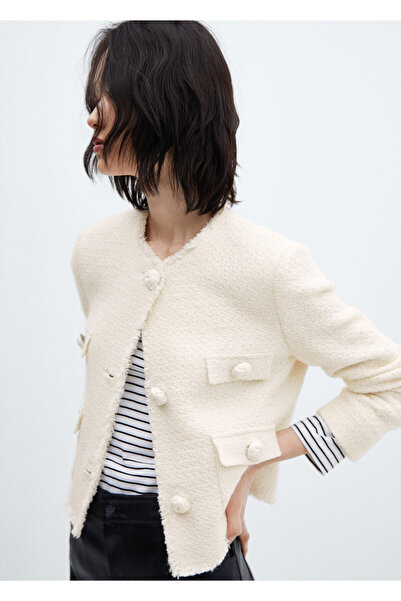 MANGO Natürel Kadın Ceket 57883817