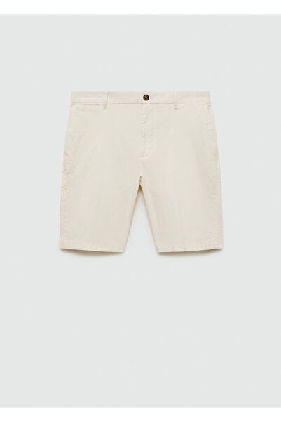 MANGO Woman Мъжки къси панталони и бермуди Off White 77240564