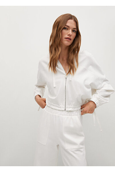 MANGO Woman Pantaloni albi de damă 17060254