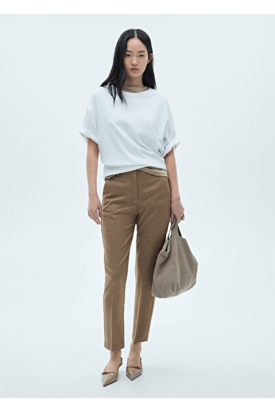 MANGO Braune Damenhose 77095644