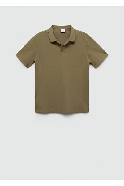 MANGO KHAKI Erkek Polo Yaka T-shirt 77080585