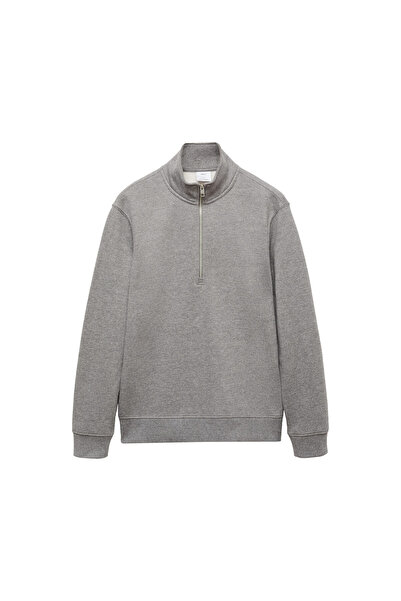 MANGO Metal Grisi Erkek Sweatshirt 77907119