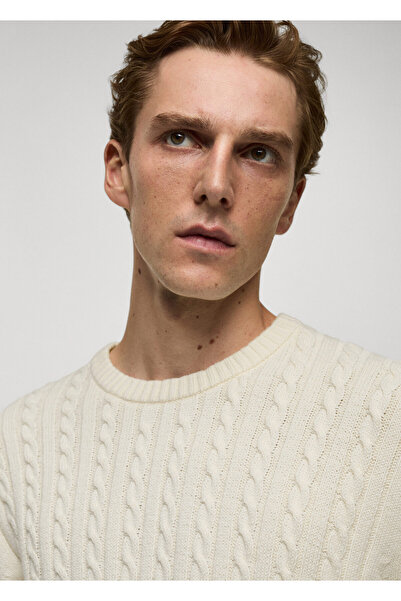 MANGO Off-White Herrenpullover 77005980