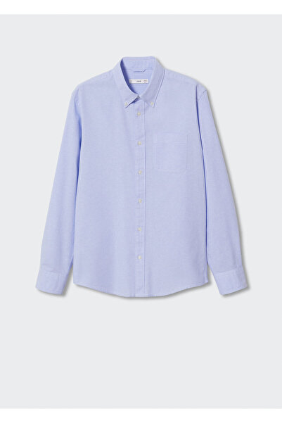 MANGO Man Erkek Gök mavisi Gömlek