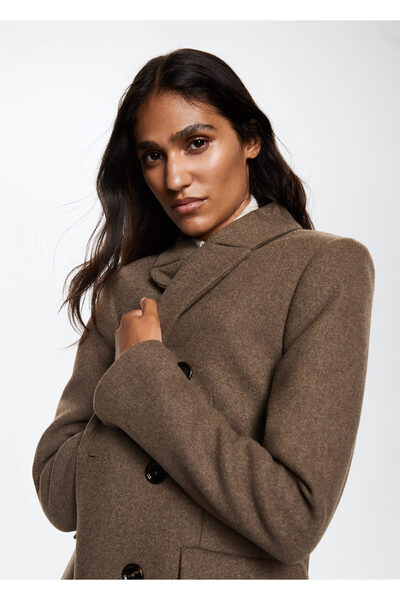 MANGO Woman Kadın Kahve Rengi Palto