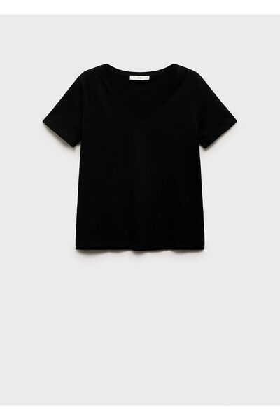 MANGO Siyah Kadın T-Shirt 87010437