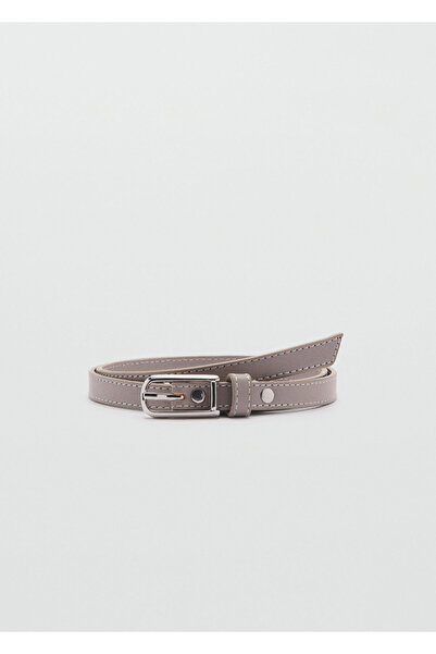 MANGO Grauer Damengürtel 77016004