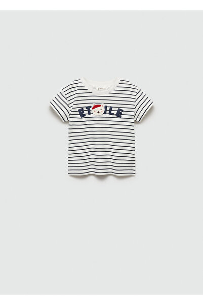 MANGO Kirik Beyaz Kız Bebek T-Shirt 77023285