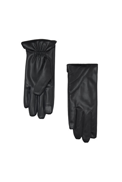 MANGO Mănuși negre pentru femei 77017658