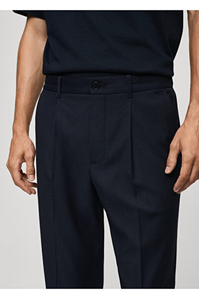 MANGO Woman Lacivert Erkek Pantolon 77085960