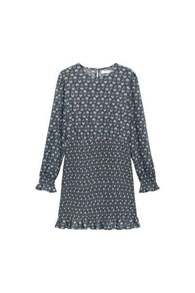 MANGO Kömür Rengi Kız Çocuk Elbise 77097701