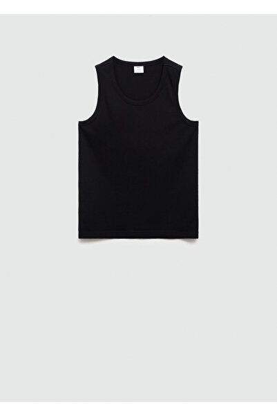 MANGO Μαύρο ανδρικό T-Shirt 77062538