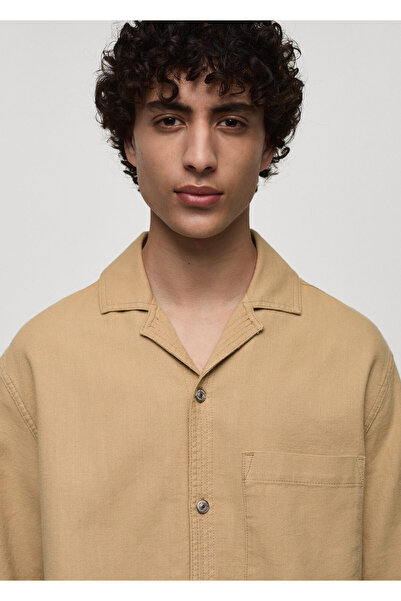 MANGO Toprak Rengi Erkek Gömlek 77060599