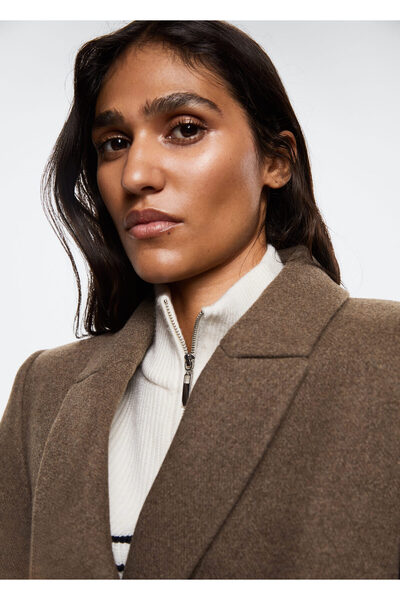 MANGO Woman Kadın Kahve Rengi Palto