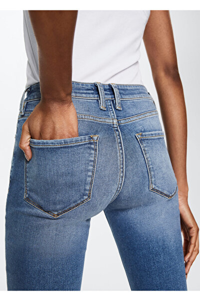 MANGO Woman Skinny Cropped Farmer
