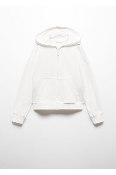 MANGO Kirik Beyaz Kız Çocuk Sweatshirt 67087129