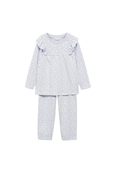 MANGO Pantaloni de pijama pentru fetiță albastru cer 77054438