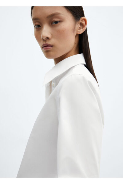 MANGO Γυναικείο πουκάμισο Kirik White 57069113