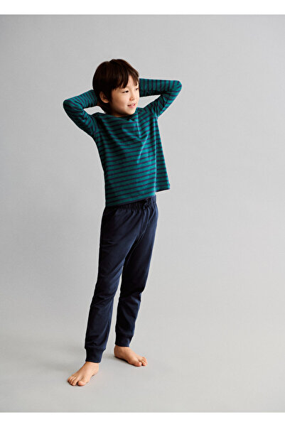 MANGO Yeşil Erkek Çocuk Pijama Takımı 77028266