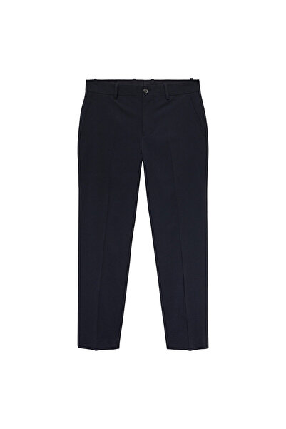 MANGO Navy Blue Men's Trousers 77044445