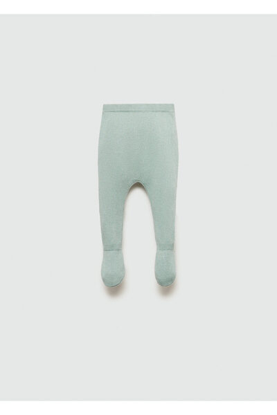 MANGO Yeşil Unisex Bebek Tayt 77094449