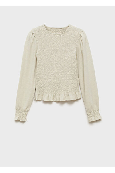 MANGO Παστέλ πράσινο κορίτσι T-shirt 77014786