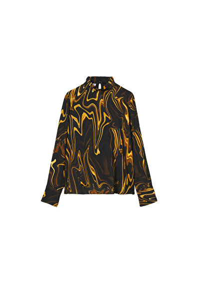 MANGO Μαύρη γυναικεία μπλούζα 17967747