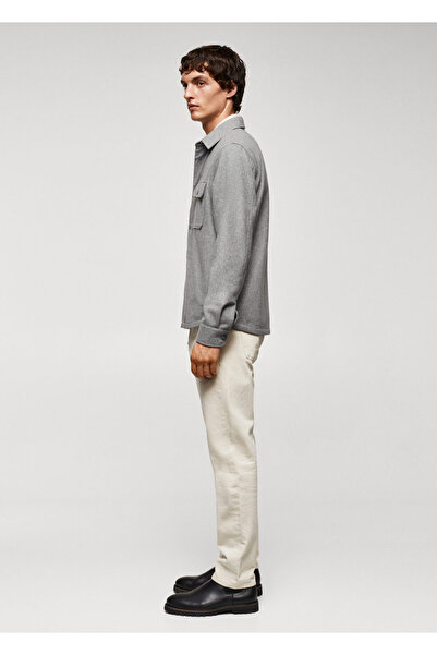 MANGO Gri Erkek Gömlek 57005960