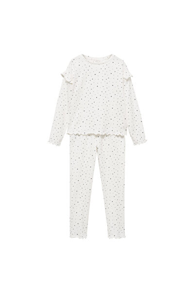 MANGO Pantaloni de pijama pentru fete alb dezactivat 77094452