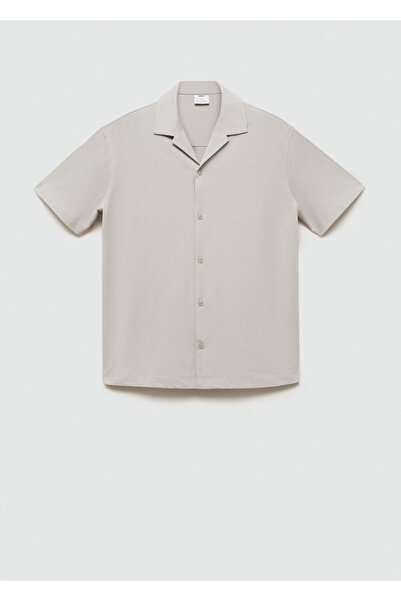 MANGO Gri Erkek Polo Yaka T-shirt 77072538