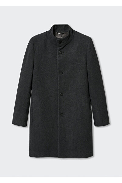 MANGO Man Μεταλλικό Γκρι Ανδρικό Πανωφόρι47240552