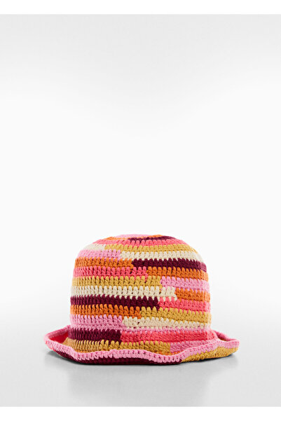 MANGO Pembe Kadın  Şapka 77000193