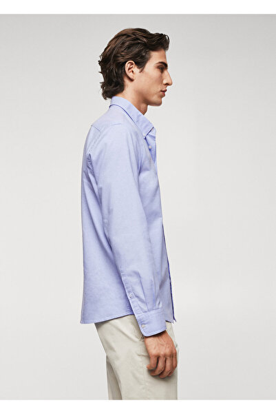 MANGO Man Erkek Gök mavisi Gömlek