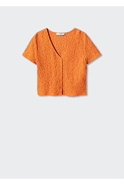 MANGO Turuncu Kadın T-Shirt 47967121