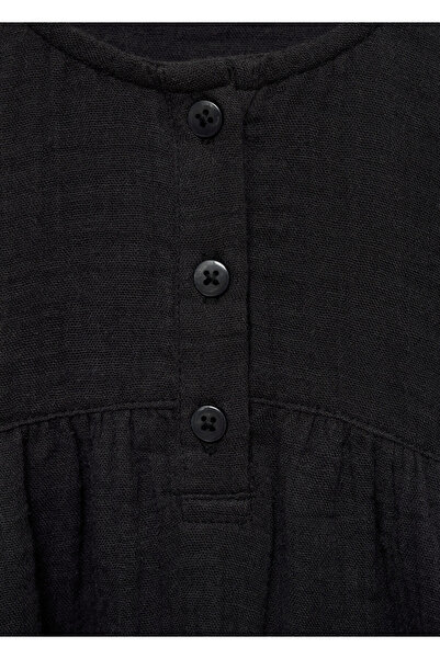 MANGO Kömür Rengi Kız Bebek Bluz 77044771