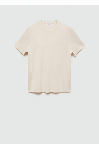 MANGO Ανδρικό T-Shirt Sand 77180583