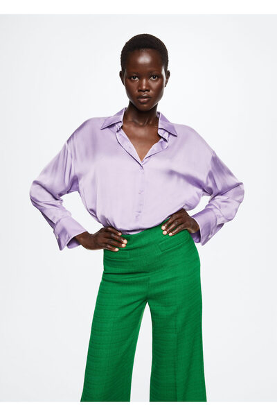 MANGO Woman Yeşil Kadın Pantolon  27006310