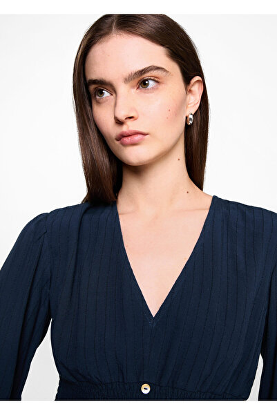 MANGO Lacivert Kız Çocuk Elbise 77086742