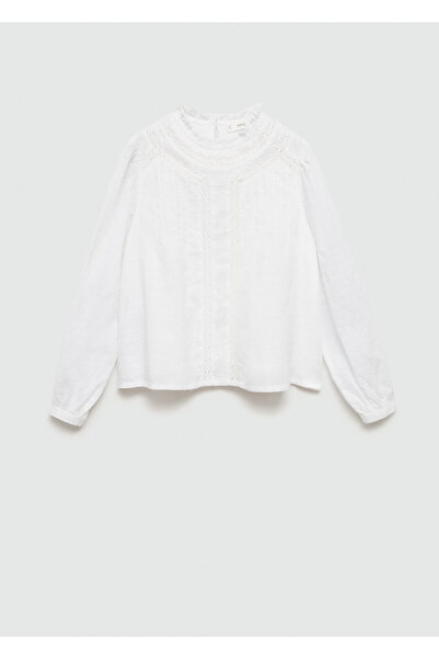 MANGO Bluză albă pentru fetiță 77094764