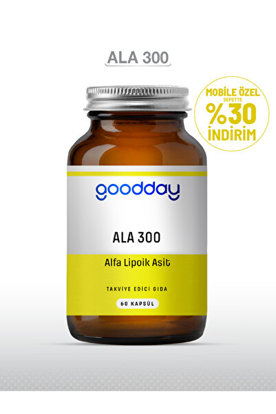 goodday Alfa Lipoik Asit (ALA300) 60 Bitkisel Kapsül Besin Takviyesi