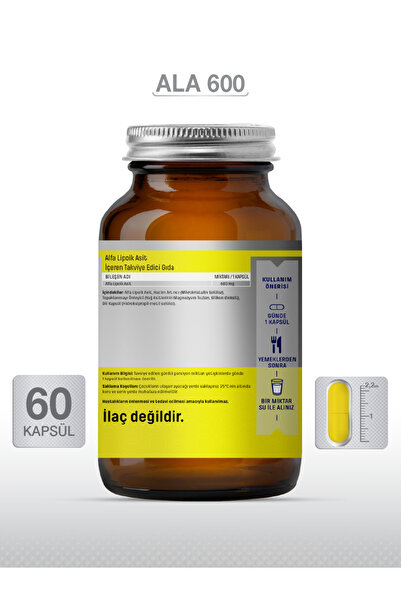goodday Ala 600 Alfa Lipoik Asit 60 Kapsül Dr Caps Bitkisel Besin Desteği