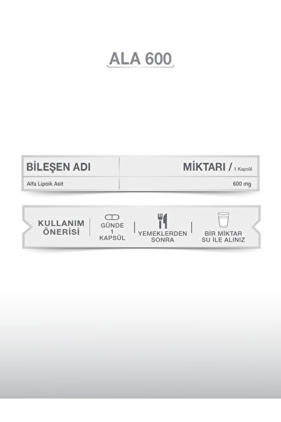 goodday Ala 600 Alfa Lipoik Asit 60 Kapsül Dr Caps Bitkisel Besin Desteği