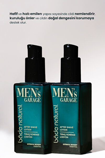 Bade Natural Men's Garage Tıraş Sonrası Losyon Ferahlatıcı ve Yatıştırıcı 50 ml