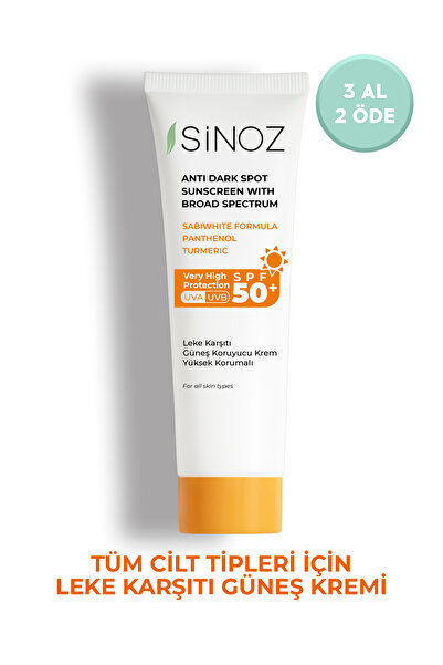 SİNOZ SPF 50 - High Protective Face Sun Cream 50ml, Anti-Blemish - For Normal...